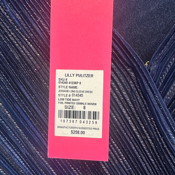 Lilly Pulitzer Shimmering Navy Mini Dress - Picture 7 of 8